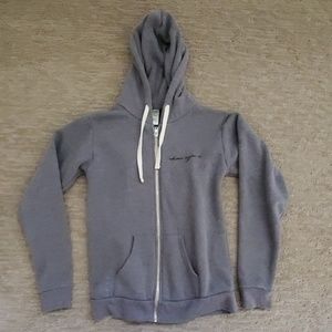Akamai Maui Coffee Co. Grey zip hoodie
